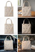 Tote Bags Flower design | Aesthetic Cottagecore Canvas Shopper