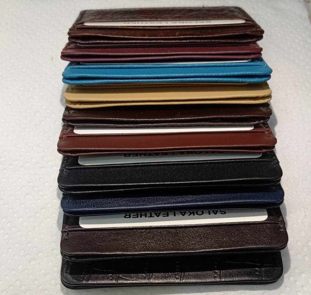 Premium Genuine Leather Card Holder – Slim Minimal Wallet for Men & Women