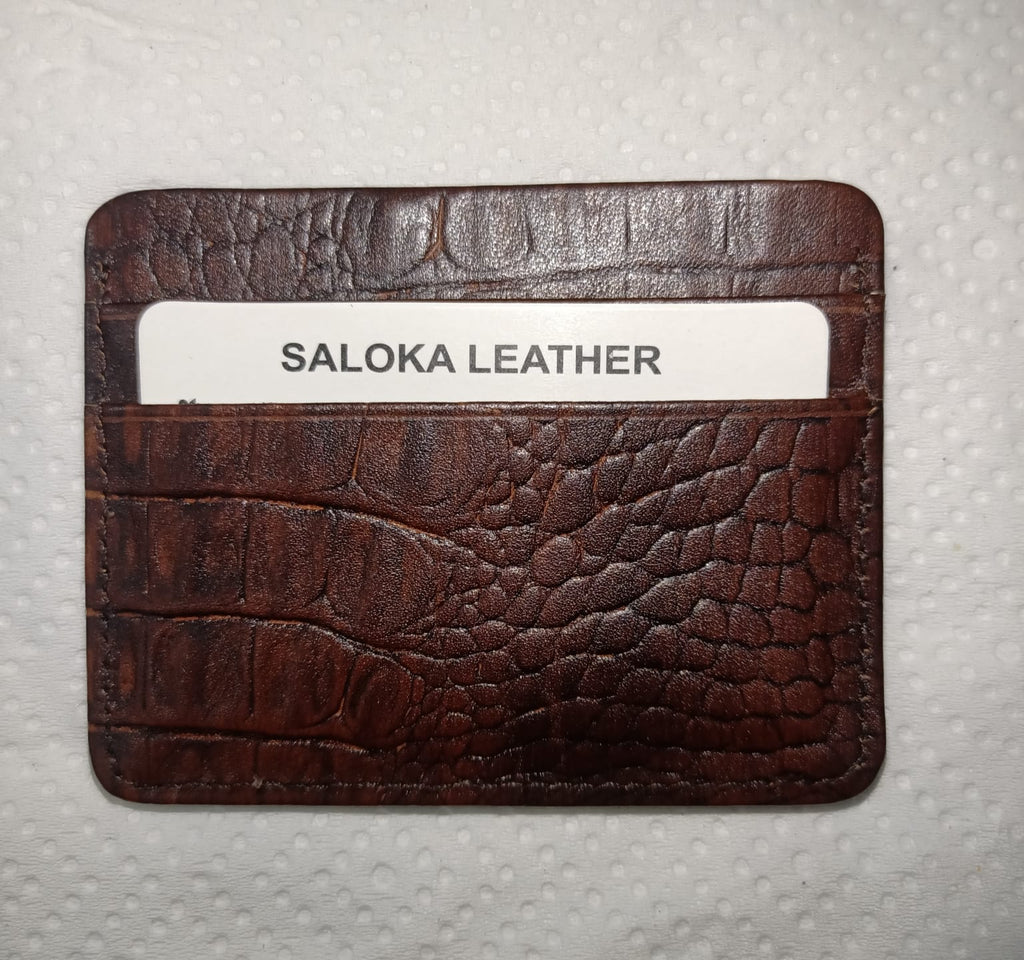 Premium Genuine Leather Card Holder – Slim Minimal Wallet for Men & Women