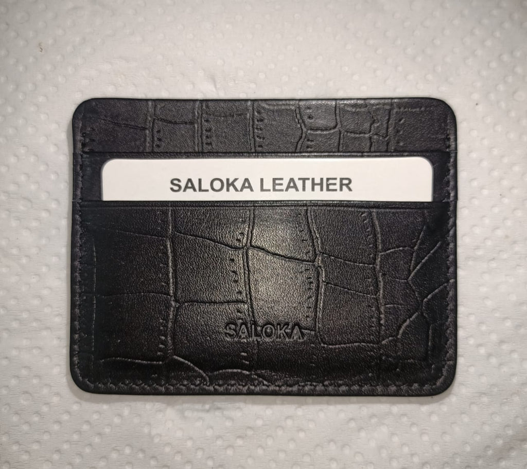 Premium Genuine Leather Card Holder – Slim Minimal Wallet for Men & Women