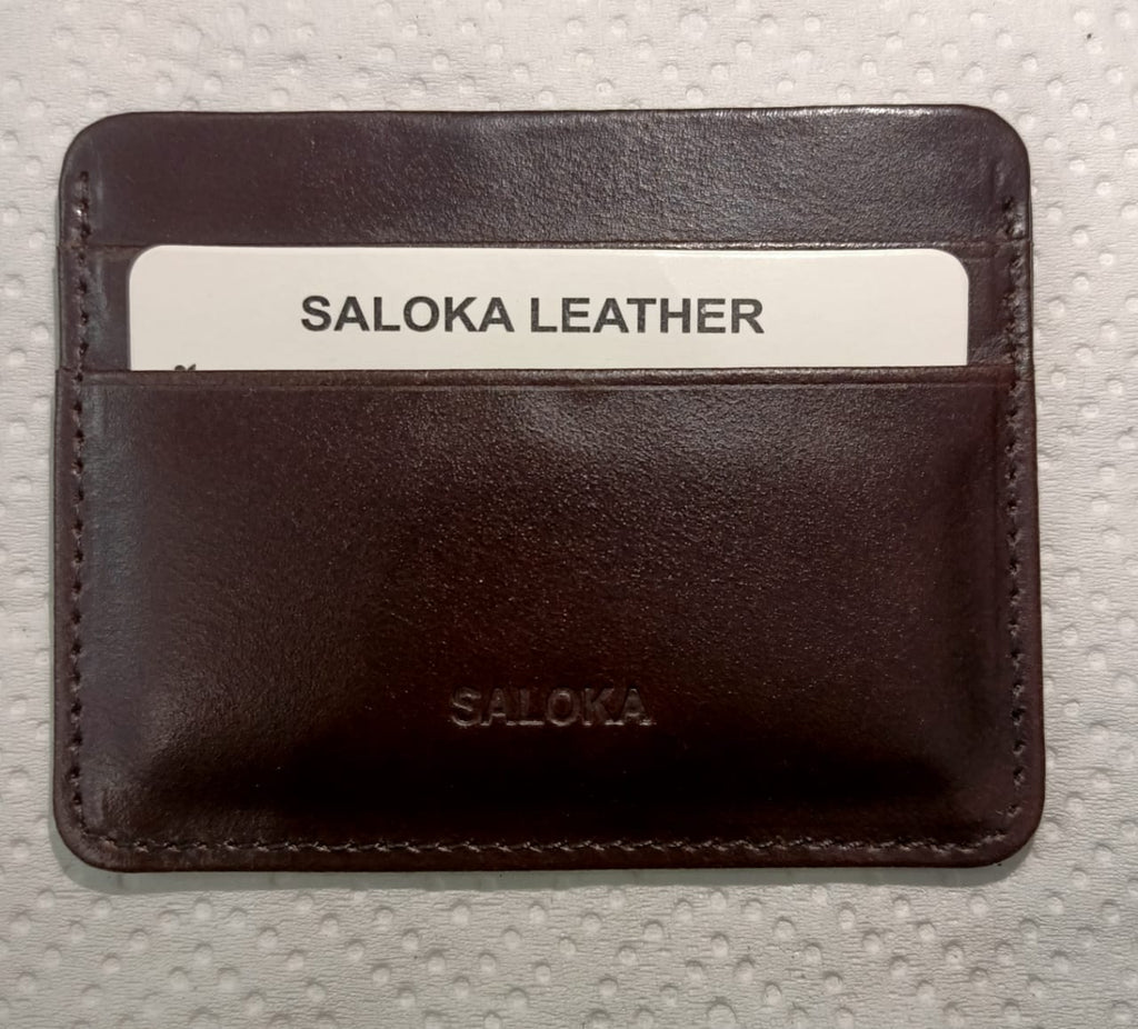 Premium Genuine Leather Card Holder – Slim Minimal Wallet for Men & Women
